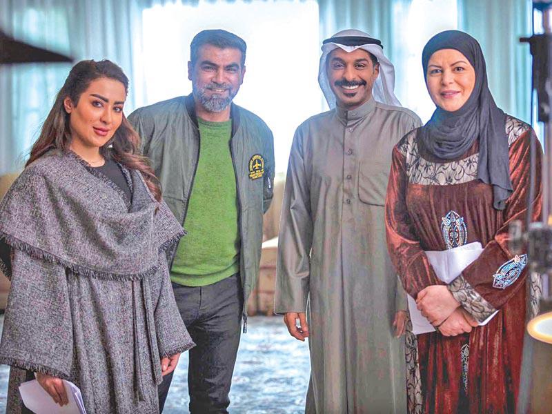 الفنانة فرح المهدي وفريق عمل مسلسل في ذاكرة الظل