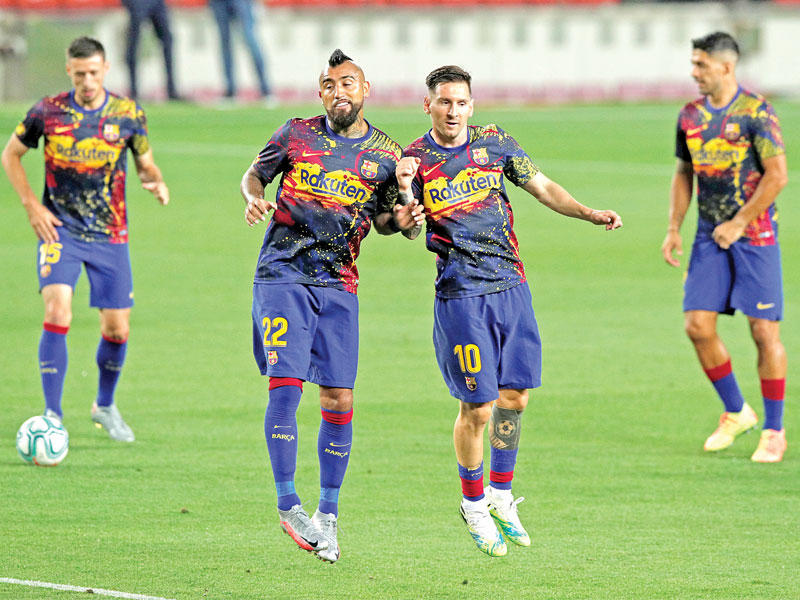 جانب من تدريبات برشلونة