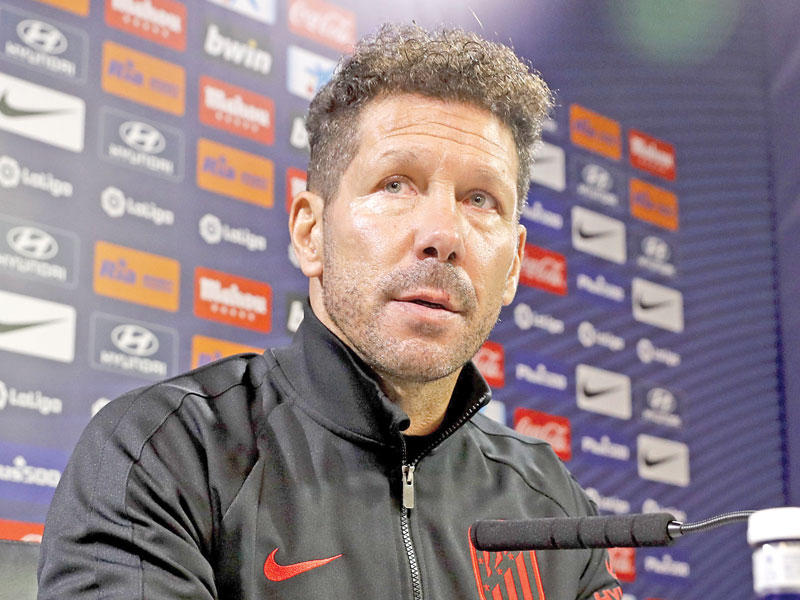 الأرجنتيني دييغو سيميوني المدير الفني لأتلتيكو مدريد