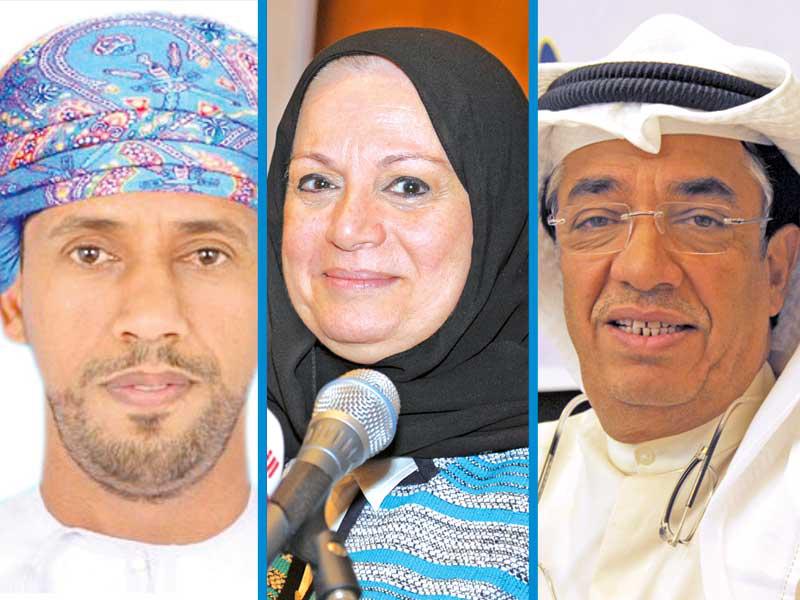  أستاذ الانثربولوجيا في كلية العلوم الاجتماعية بجامعة الكويت د. محمد الحداد-رئيسة مركز دراسات وأبحاث المرأة في كلية العلوم الاجتماعية بجامعة الكويت د. لبنى القاضي-أستاذ الدراسات الثقافية في قسم العلوم الاجتماعية بجامعة السلطان قابوس د. حمود النوفلي