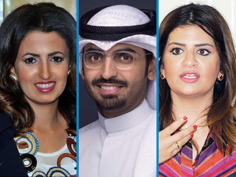  أستاذة الإعلام الإلكتروني والسياسي في جامعة الكويت، د. فاطمة السالم-الإعلامي عبدالله بوفتين-الكاتبة والصحفية ريم الميع 