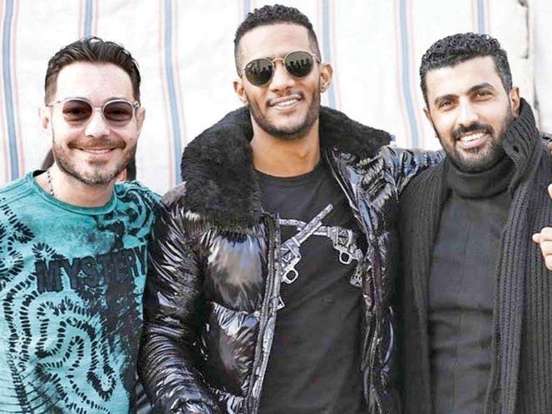  المخرج والمؤلف محمد سامي مع الفنان محمد رمضان والفنان أحمد زاهر