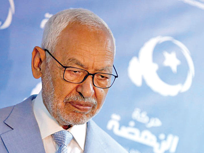 رئيس البرلمان التونسي ورئيس حركة النهضة في آن راشد الغنوشي 