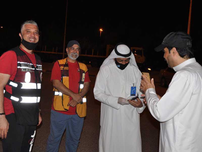 الشمري وفريق الضبطية خلال الحملة 