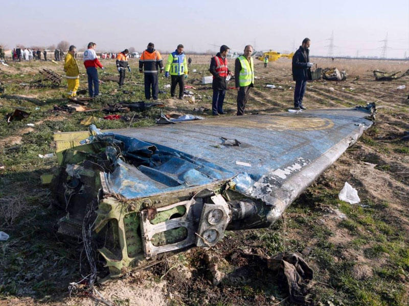 موقع تحطم الطائرة الأوكرانية بالقرب من مطار الإمام الخميني في طهران n