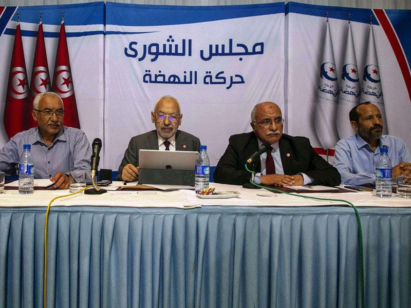 اجتماع قادة حزب النهضة المستوحى من الإسلاميين في تونس العاصمة