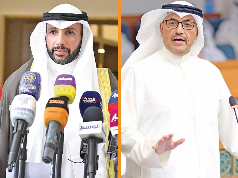 النائب محمد المطير ورئيس مجلس الامة مرزوق الغانم