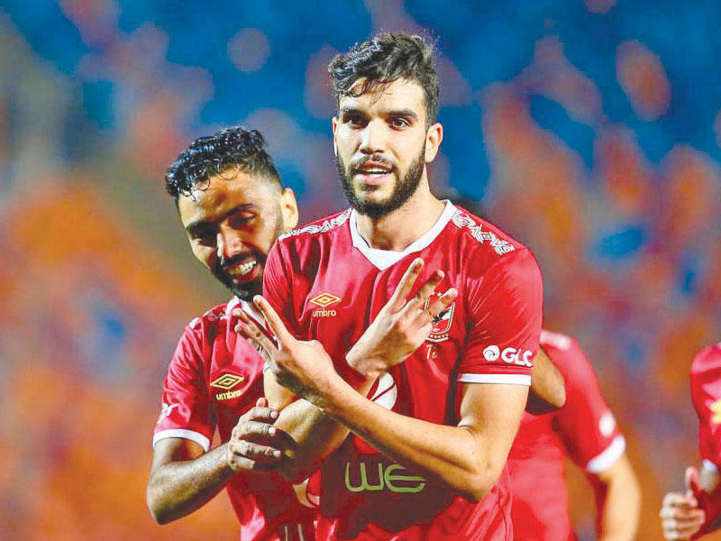 المغربي وليد أزارو مهاجم النادي الأهلي المصري