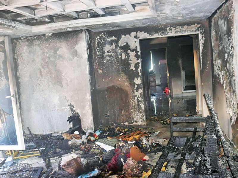 آثار الحريق