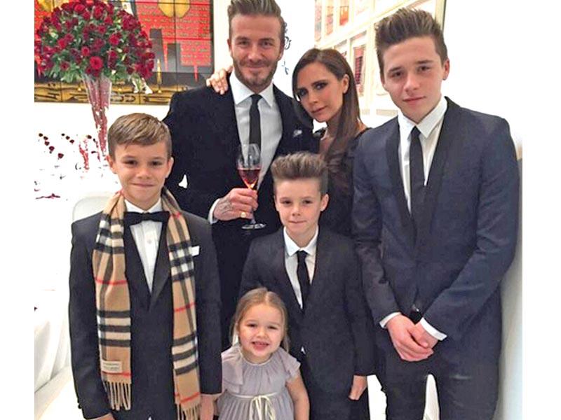 عائلة النجم الإنكليزي ديفيد بيكهام​