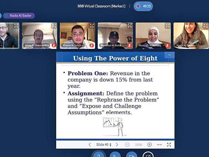 المشاركون في برنامج تطوير الخريجين أونلاين