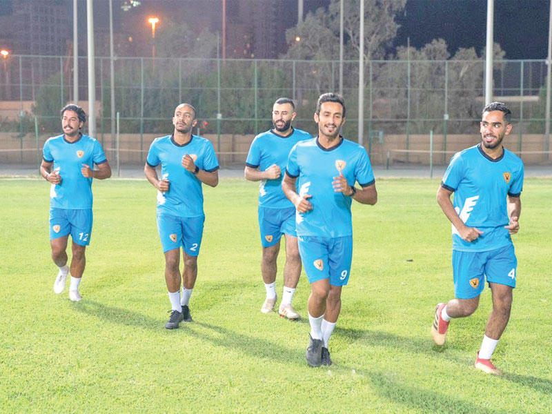 جانب من تدريب القادسية أمس الأول