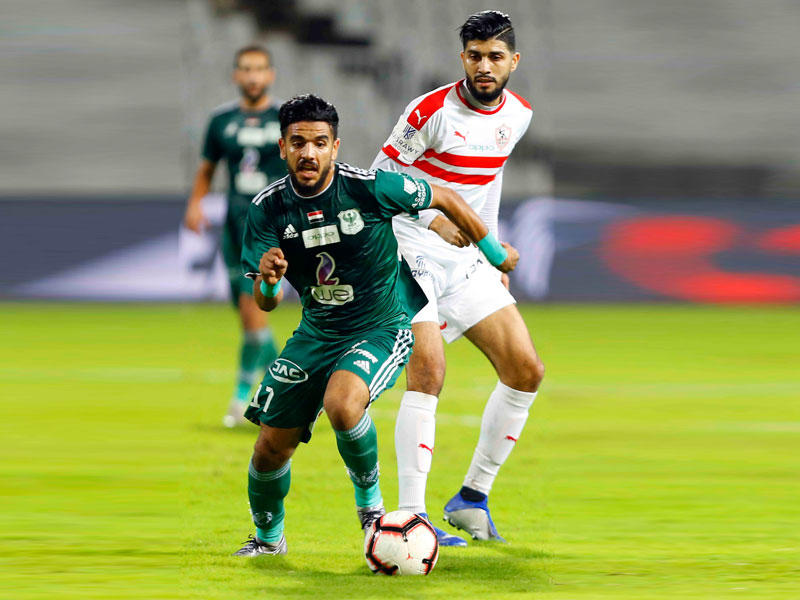 الزمالك والمصري في لقاء سابق