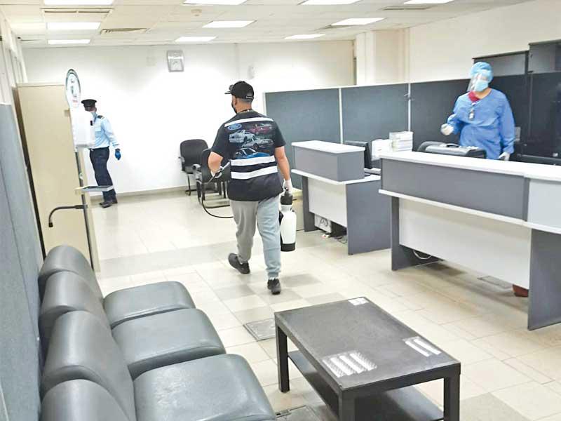 جانب من حملة التعقيم