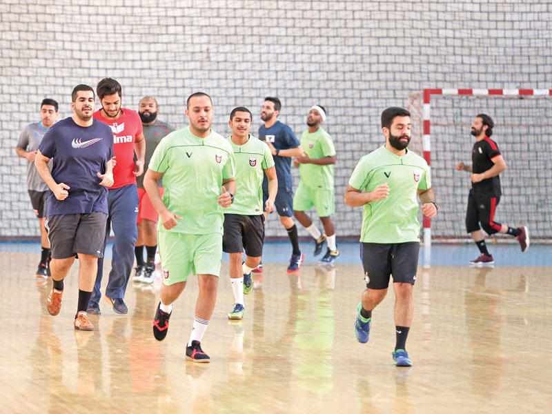 جانب من تدريبات نادي النصر