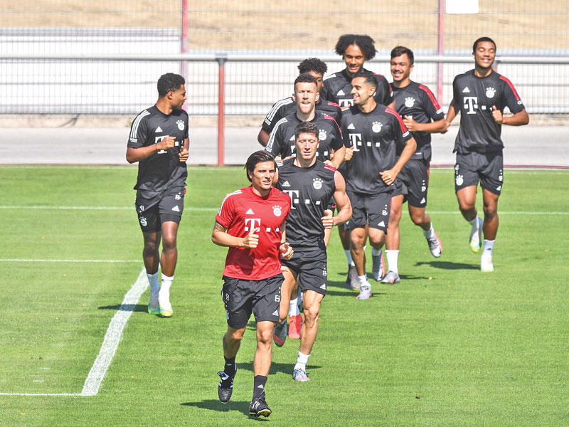 جانب من تدريبات بايرن ميونيخ