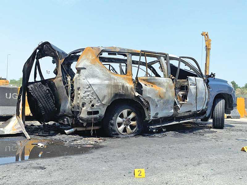 المركبة بعد الحادث