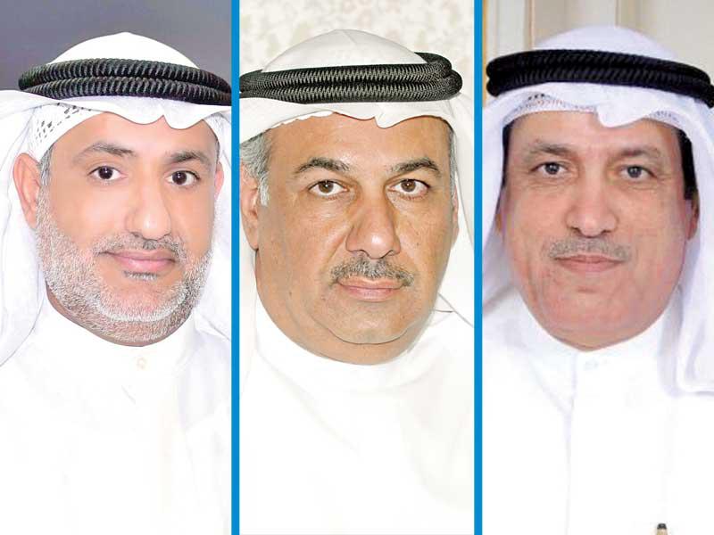 عميد كلية التربية الأساسية في التطبيقي د. فريح العنزي- عميد كلية العلوم الصحية السابق بـ«التطبيقي» د. فيصل الشريفي-عضو هيئة التدريس في كلية التربية الأساسية د. مبارك الذروة