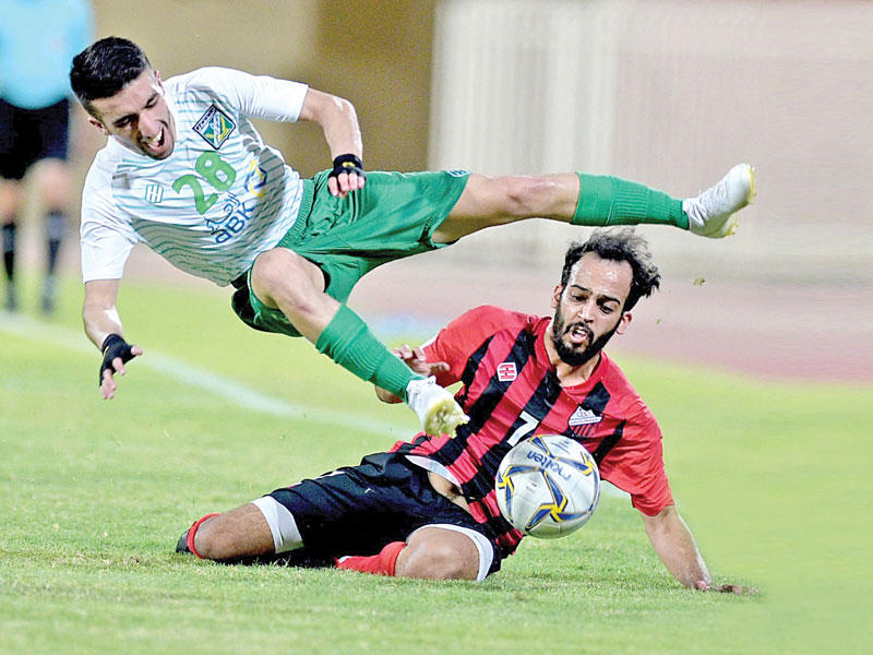 جانب من مباراة العربي وخيطان    (تصوير أحمد العوضي)