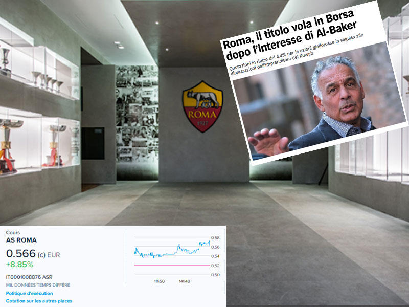 العرض الكويتي يقفز بأسهم روما في البورصة الإيطالية