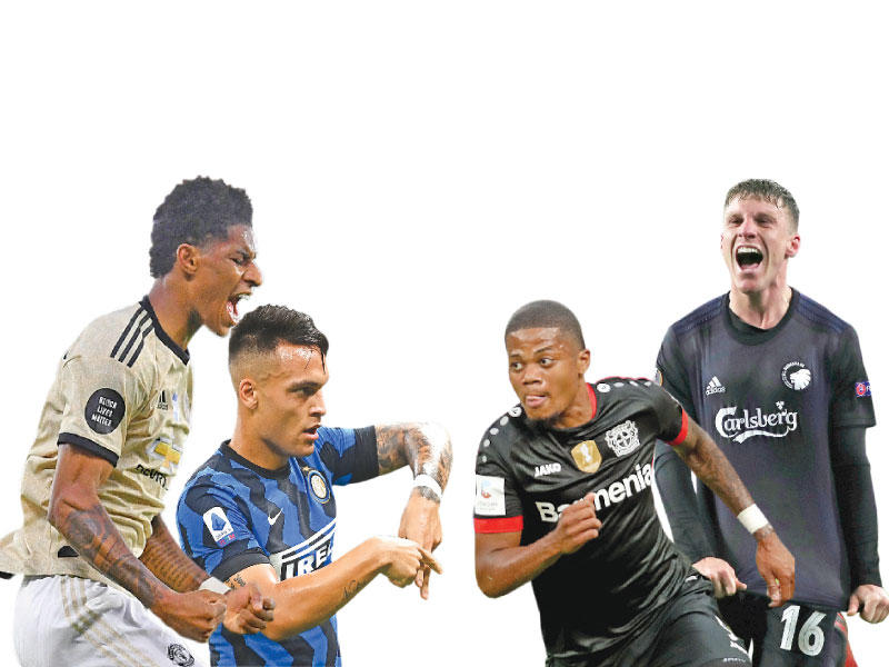 بايل نجم كوبنهاغن - بايلي نجم ليفركوزن - لاوتارو مارتينيز نجم الإنتر- راشفورد نجم مانشستر يونايتد