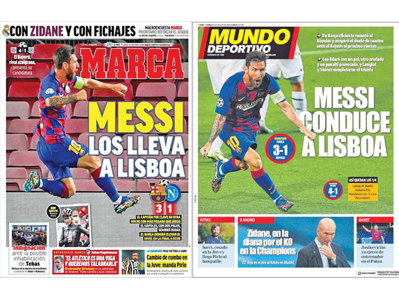 غلاف صحيفة موندو ديبورتيفو  - غلاف صحيفة ماركا