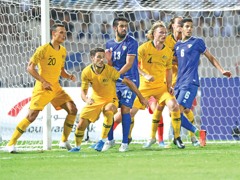 جانب من لقاء الكويت وأستراليا