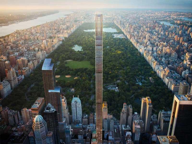 برج ستاينواي في منطقة مانهاتن بمدينة نيويورك الأميركية