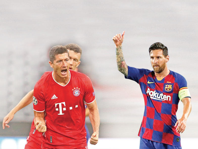 ميسي نجم برشلونة - ليفاندوفسكي نجم بايرن ميونيخ