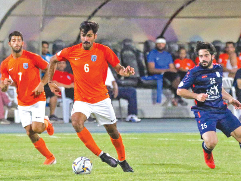 جانب من مباراة كاظمة واليرموك