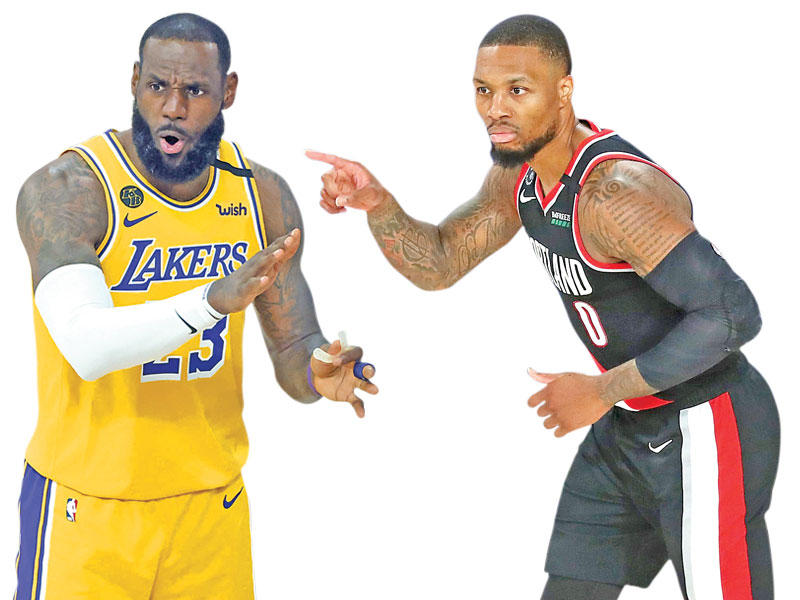 ليلارد نجم بورتلاند - ليبرون جيمس نجم ليكرز