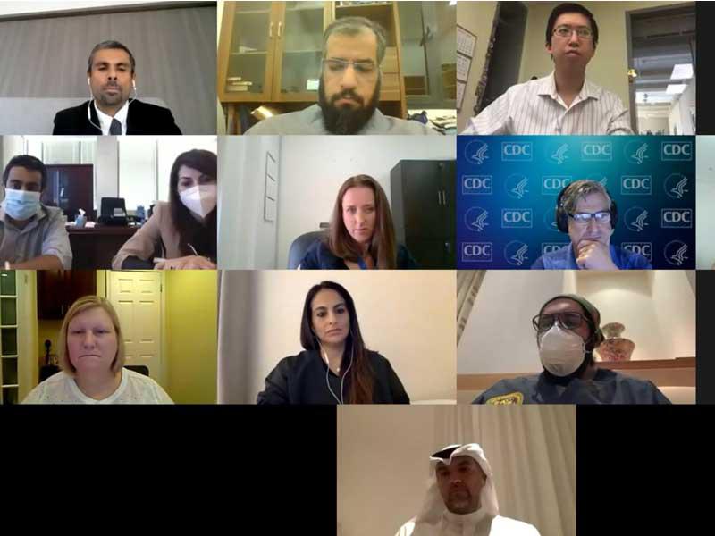 المشاركون في الاجتماع الافتراضي