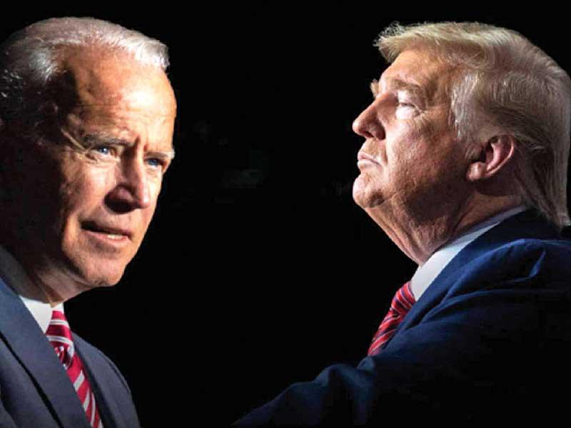 الرئيس الامريكي دونالد ترامب و المرشح الديمقراطي جو بايدن