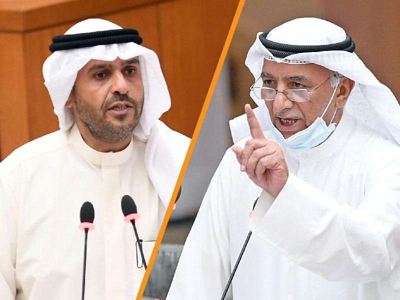 النائب شعيب المويزري مستجوِباً ... ,و نائب رئيس مجلس الوزراء وزير الداخلية، وزير الدولة لشؤون مجلس الوزراء أنس الصالح يرد