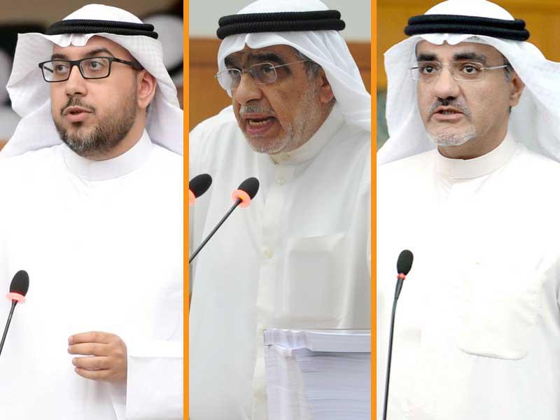 النواب د. خليل عبدالله وعدنان عبدالصمد وأسامة الشاهين