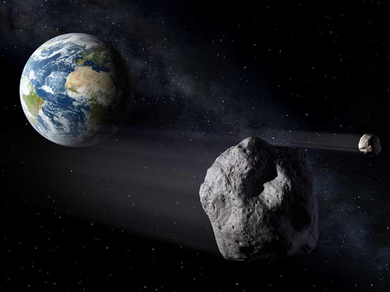 لقطة لمرور كويكب بجانب الارض