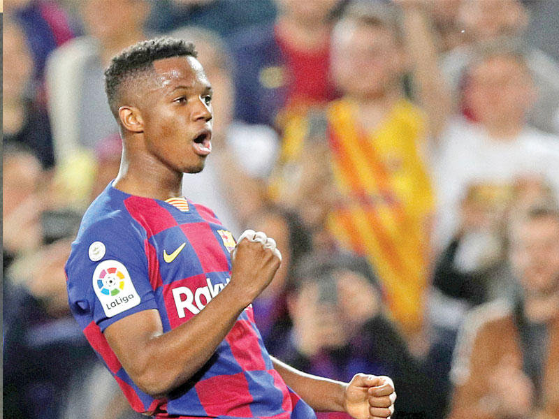 نجم برشلونة الشاب أنسو فاتي 