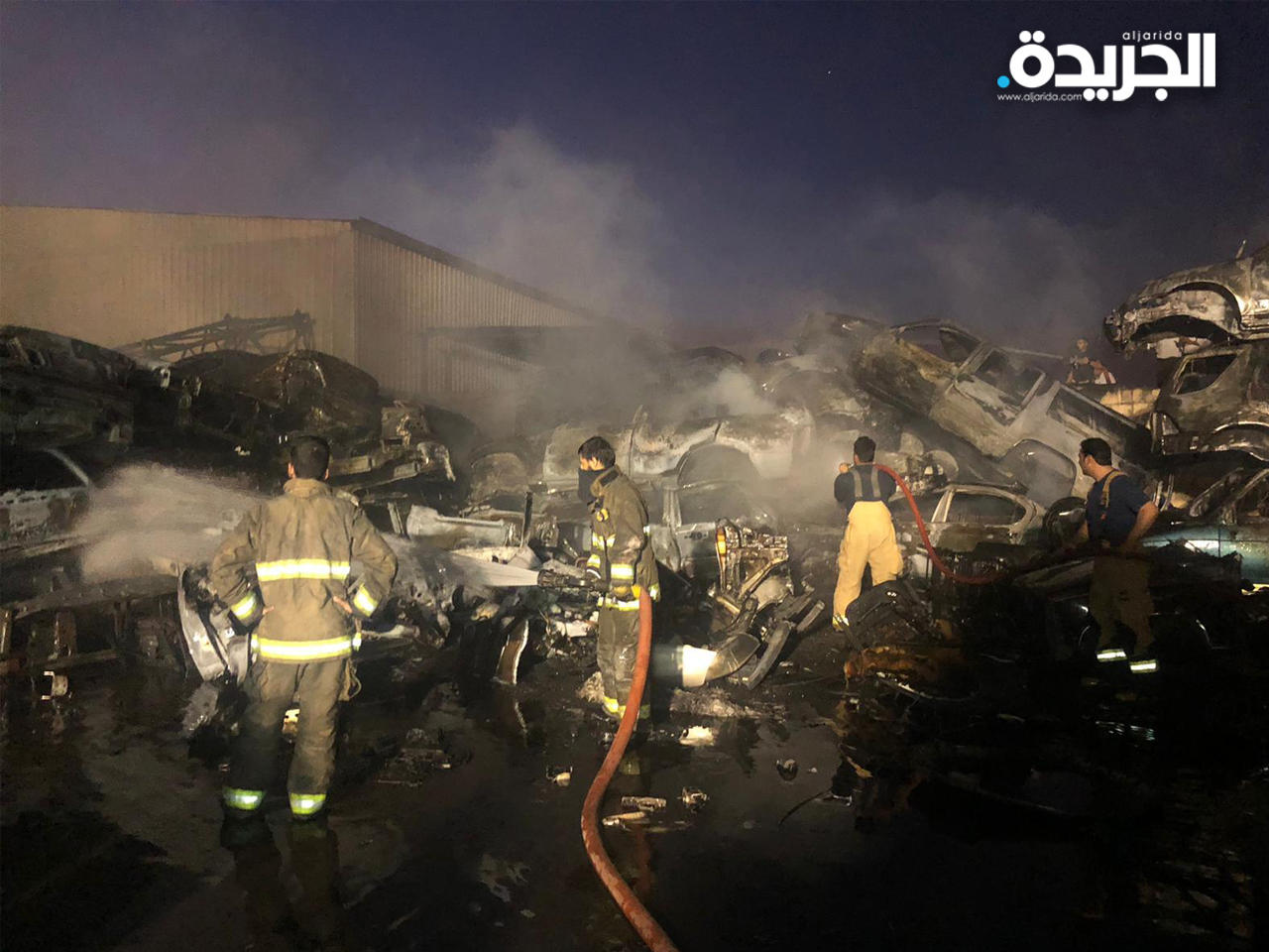 إخماد الحريق في سكراب أمغرة