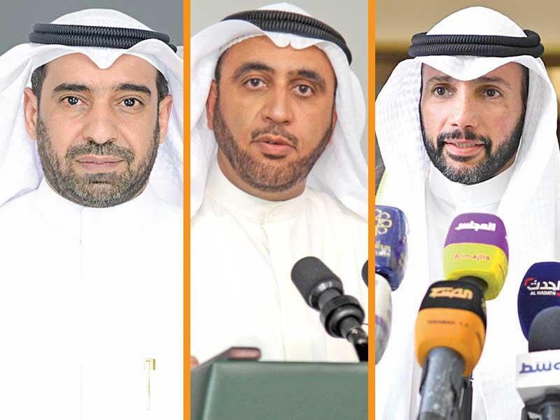 رئيس مجلس الامة مرزوق الغانم والنائبان محمد الدلال-حمود الخضير