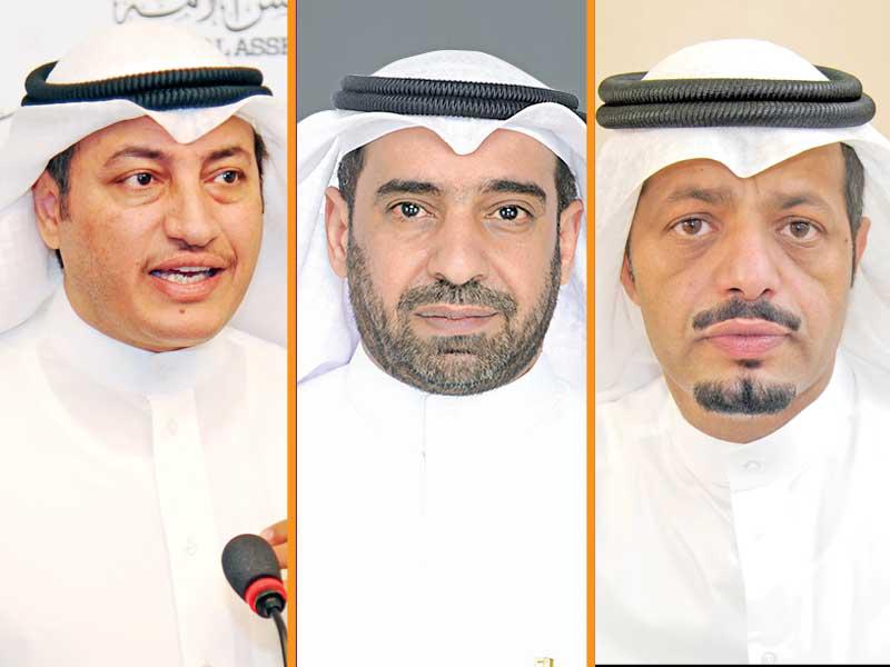 النواب ماجد المطيري-حمود الخضير-عسكر العنزي