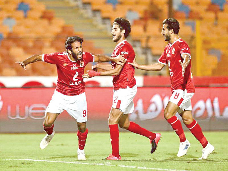 مروان يحتفل بالهدف القاتل في مرمى الجونة