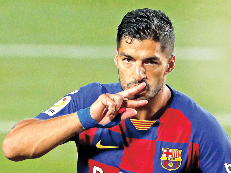 لويس سواريز مهاجم فريق برشلونة