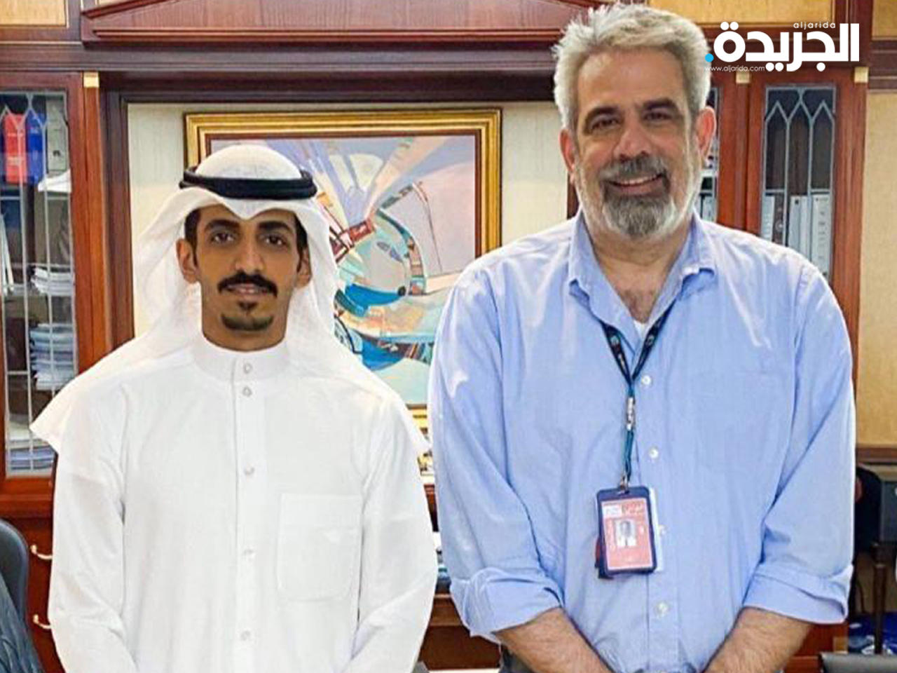 من يسار الصورة ناصر الغانم و كامل العوضي