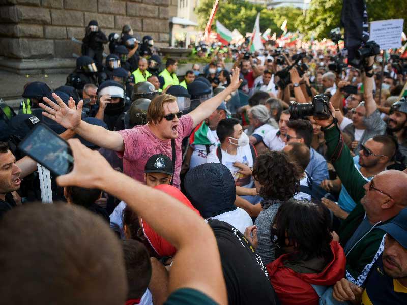 الاحتجاجات في بلغاريا أمس