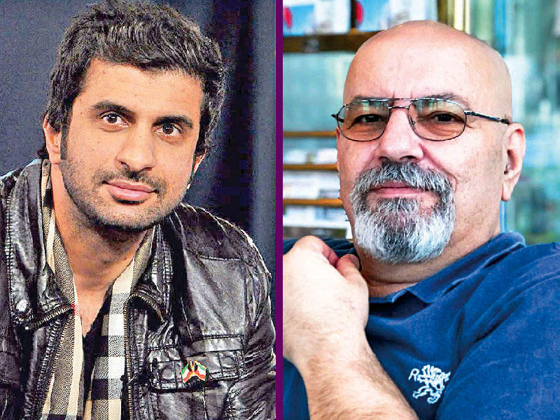 من يمين الصورة السيناريست السوري د. ممدوح حمادة و الفنان حميد البلوشي