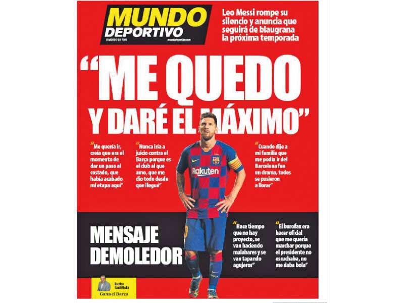 غلاف صحيفة موندو ديبورتيفو