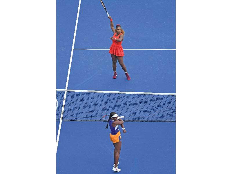 سيرينا خلال مواجهتها مع ستيفنز