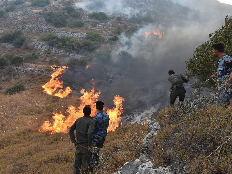 حرائق منذ أيام في الغابات والمناطق الحرجية في وسط سورية وغربها