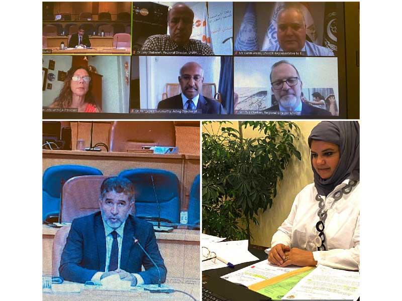  مديرة الإدارة المركزية للرعاية الصحية الأولية في وزارة الصحة د. رحاب الوطيان خلال مشاركتها في البرنامج التدريبي الإلكتروني