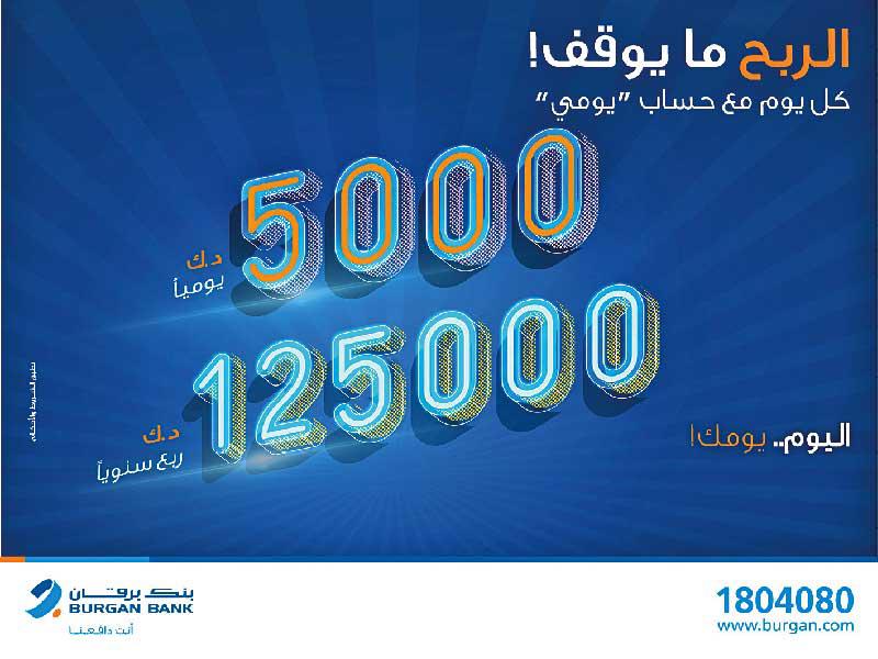 اعلان السحب اليومي من بنك برقان